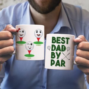 Best Dad By Par Personalized MUg, Gift For Father's Day