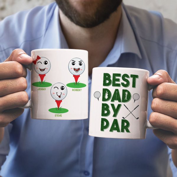 Best Dad By Par Personalized MUg, Gift For Father's Day