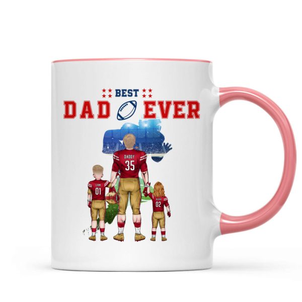 Best Dad Ever - Personalized Mug - Gifts For American Football Lover | TM12 HN02 Best Dad Ever - Personalized Mug - Gifts For American Football Lover | TM12 HN02