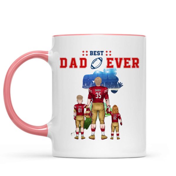 Best Dad Ever - Personalized Mug - Gifts For American Football Lover | TM12 HN02 Best Dad Ever - Personalized Mug - Gifts For American Football Lover | TM12 HN02