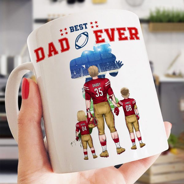 Best Dad Ever - Personalized Mug - Gifts For American Football Lover | TM12 HN02 Best Dad Ever - Personalized Mug - Gifts For American Football Lover | TM12 HN02