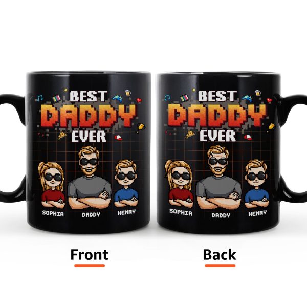 Best Dad Ever - Pixel Style - Personalized Mug Best Dad Ever - Pixel Style - Personalized Mug