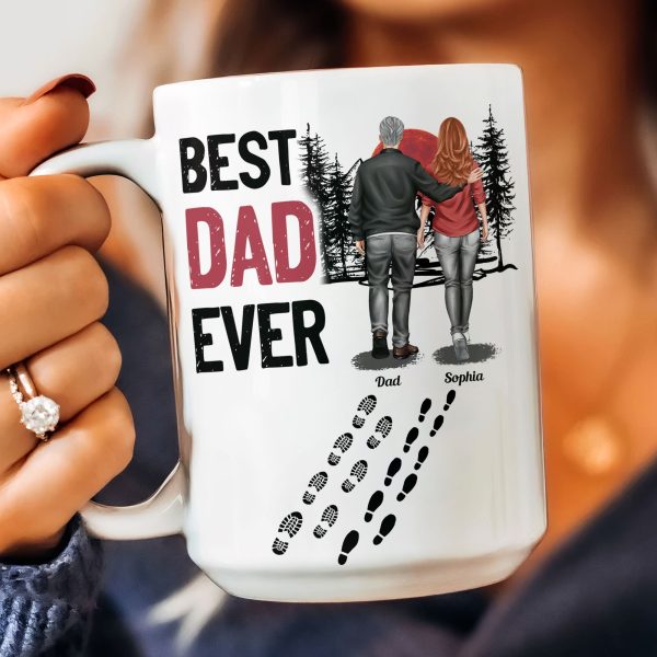 Best Dad Ever - Vintage Dad And Daughter, Son - New Version - Personalized Mug Best Dad Ever - Vintage Dad And Daughter, Son - New Version - Personalized Mug