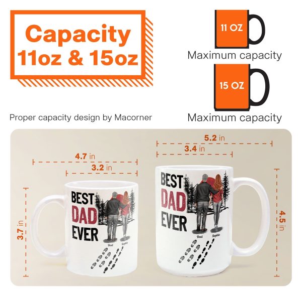Best Dad Ever - Vintage Dad And Daughter, Son - New Version - Personalized Mug Best Dad Ever - Vintage Dad And Daughter, Son - New Version - Personalized Mug
