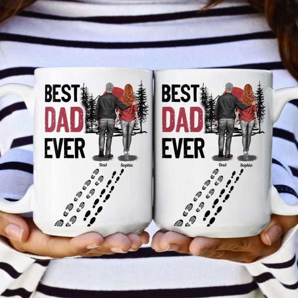 Best Dad Ever - Vintage Dad And Daughter, Son - New Version - Personalized Mug Best Dad Ever - Vintage Dad And Daughter, Son - New Version - Personalized Mug