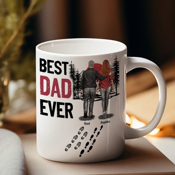 Best Dad Ever - Vintage Dad And Daughter, Son - New Version - Personalized Mug Best Dad Ever - Vintage Dad And Daughter, Son - New Version - Personalized Mug