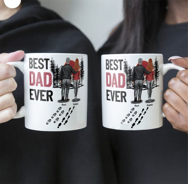 Best Dad Ever - Vintage Dad And Daughter, Son - New Version - Personalized Mug Best Dad Ever - Vintage Dad And Daughter, Son - New Version - Personalized Mug