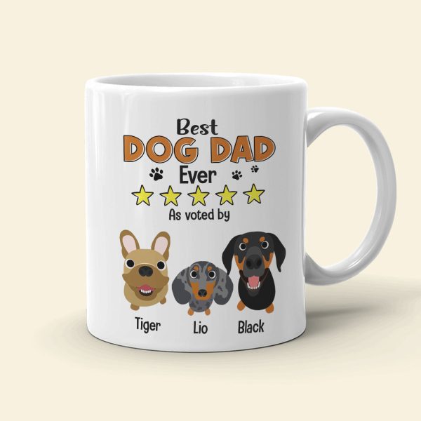Best Dad Ever As Voted By His Dogs Personalized Coffee Mug DR-WHM-02QHTN080523TM