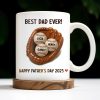 Best Dad Ever, Baseball Glove And Baseball - Personalized Custom Coffee Mug - DAD079_MG Best Dad Ever, Baseball Glove And Baseball - Personalized Custom Coffee Mug - DAD079_MG