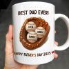 Best Dad Ever, Baseball Glove And Baseball - Personalized Custom Coffee Mug - DAD079_MG Best Dad Ever, Baseball Glove And Baseball - Personalized Custom Coffee Mug - DAD079_MG