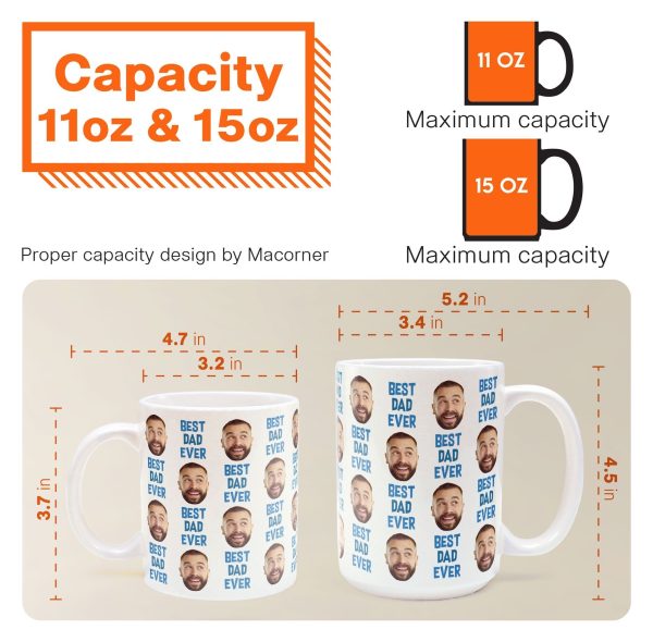 Best Dad Ever Gift For Dad Custom Face - Personalized Photo Mug Best Dad Ever Gift For Dad Custom Face - Personalized Photo Mug