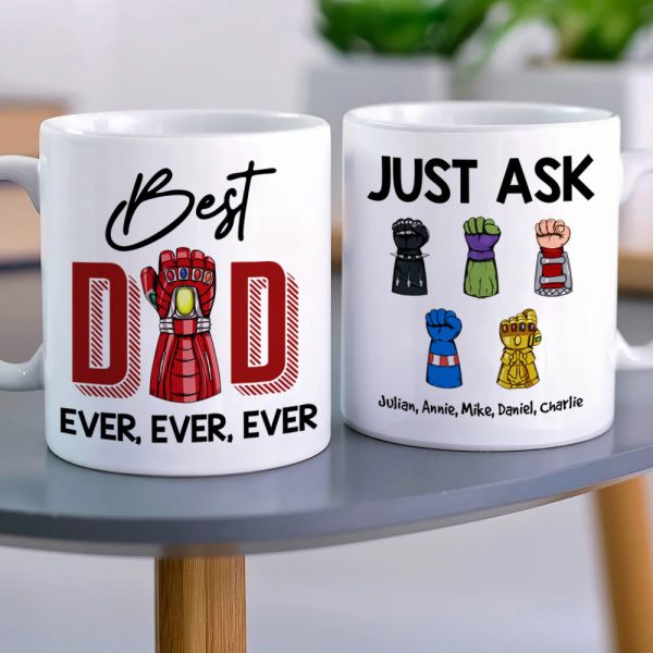 Best Dad Ever, Gift For Dad, Personalized Mug, Dad Fist Mug, Father's Day Gift 01DNHN230523HA Best Dad Ever, Gift For Dad, Personalized Mug, Dad Fist Mug, Father's Day Gift 01DNHN230523HA