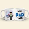 Best Dad Ever, Gift For Dad, Personalized Mug, Kid On Dad's Shoulder Mug, Father's Day Gift 02DNHN040523HH Best Dad Ever, Gift For Dad, Personalized Mug, Kid On Dad's Shoulder Mug, Father's Day Gift 02DNHN040523HH