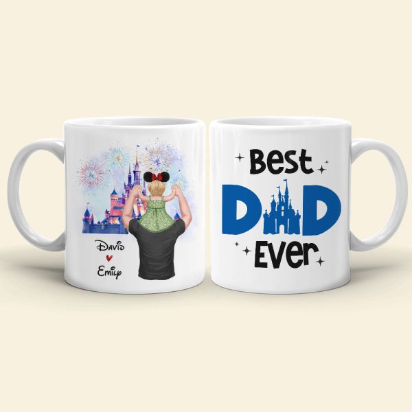 Best Dad Ever, Gift For Dad, Personalized Mug, Kid On Dad's Shoulder Mug, Father's Day Gift 02DNHN040523HH Best Dad Ever, Gift For Dad, Personalized Mug, Kid On Dad's Shoulder Mug, Father's Day Gift 02DNHN040523HH