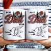 Best Dad Ever, Hand Holding, Mountains and Trees - Personalized Custom Coffee Mug - DAD204_MG