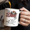 Best Dad Ever, Hand Holding, Mountains and Trees - Personalized Custom Coffee Mug - DAD204_MG