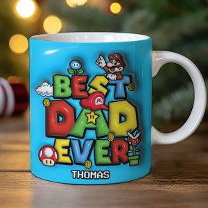 Best Dad Ever, Personalized Edge To Edge Mug, Custom Name Game Online Dad Mug 02NATI271023