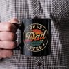 Best Dad Ever Retro Sunset Personalized Mug, Vintage Fathers Gift with Custom Name Best Dad Ever Retro Sunset Personalized Mug, Vintage Fathers Gift with Custom Name
