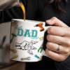 Best Dad Ever, Tools and Hand Gestures - Personalized Custom Coffee Mug - DAD116_MG