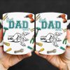 Best Dad Ever, Tools and Hand Gestures - Personalized Custom Coffee Mug - DAD116_MG