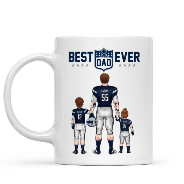 Best Dad Ever Vintage - Personalized Mug - Gifts For American Football Lover | TM12 HN02 Best Dad Ever Vintage - Personalized Mug - Gifts For American Football Lover | TM12 HN02