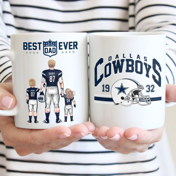 Best Dad Ever Vintage - Personalized Mug - Gifts For American Football Lover | TM12 HN02 Best Dad Ever Vintage - Personalized Mug - Gifts For American Football Lover | TM12 HN02