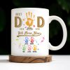 Best Dad Ever, We Love You, Hand Prints - Personalized Custom Coffee Mug - DAD228_MG