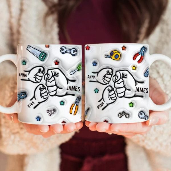 Best Dad Ever With 3D Inflated Mug Personalized Gift DM01 890885 Best Dad Ever With 3D Inflated Mug Personalized Gift DM01 890885