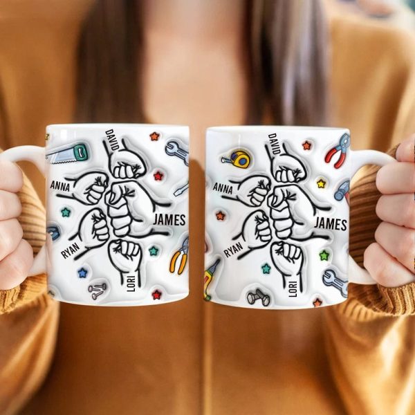 Best Dad Ever With 3D Inflated Mug Personalized Gift DM01 890885 Best Dad Ever With 3D Inflated Mug Personalized Gift DM01 890885