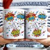 Best Dad Ever, Wow, Fist and Stars - Personalized Custom Coffee Mug - DAD039_MG