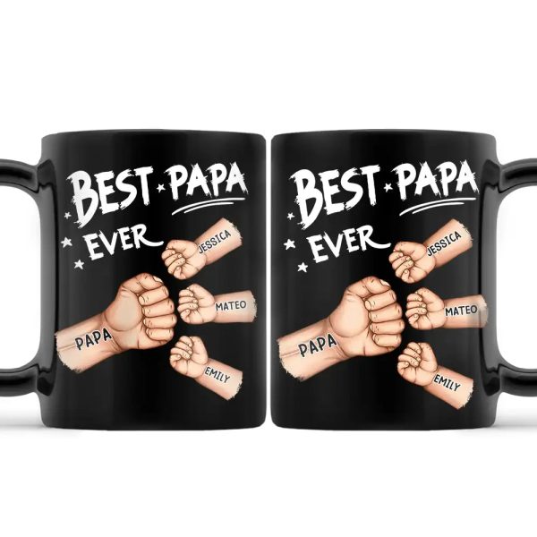 Best Dad Grandpa Ever Fist Bump - Personalized Mug Best Dad Grandpa Ever Fist Bump - Personalized Mug
