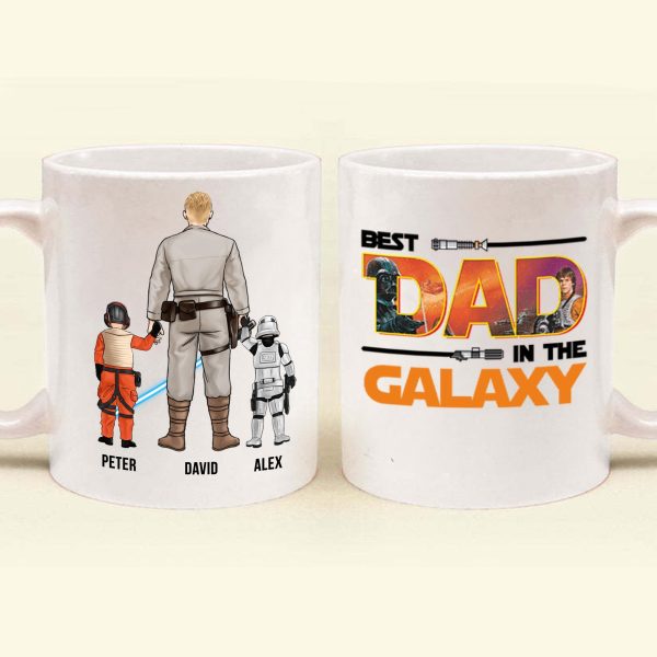 Best Dad In The Galaxy Orange Quote - GIft For Father's Day - Personalized Ceramic Mug Best Dad In The Galaxy Orange Quote - GIft For Father's Day - Personalized Ceramic Mug