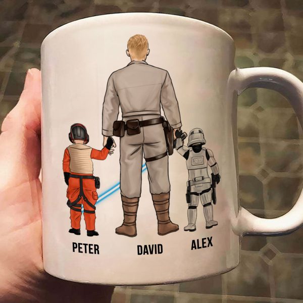 Best Dad In The Galaxy Orange Quote - GIft For Father's Day - Personalized Ceramic Mug Best Dad In The Galaxy Orange Quote - GIft For Father's Day - Personalized Ceramic Mug