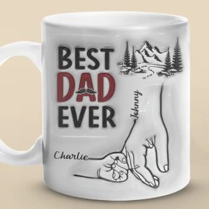 Best Daddy Ever - Family Personalized Custom 3D Inflated Effect Printed Mug - Father's Day, Gift For Dad, Grandpa