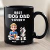 Best Dog Dad Ever 3D Effect - Personalized Black Mug Best Dog Dad Ever 3D Effect - Personalized Black Mug