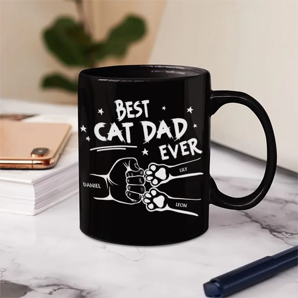 Best Dog Dad Ever Hand Punch - Personalized Mug Best Dog Dad Ever Hand Punch - Personalized Mug
