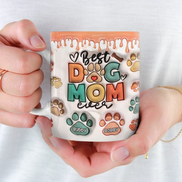 Best Dog Mom Dad Ever - Dog & Cat Personalized Custom 3D Inflated Effect Printed Mug - Christmas Gift For Pet Owners, Pet Lovers Best Dog Mom Dad Ever - Dog & Cat Personalized Custom 3D Inflated Effect Printed Mug - Christmas Gift For Pet Owners, Pet Lovers
