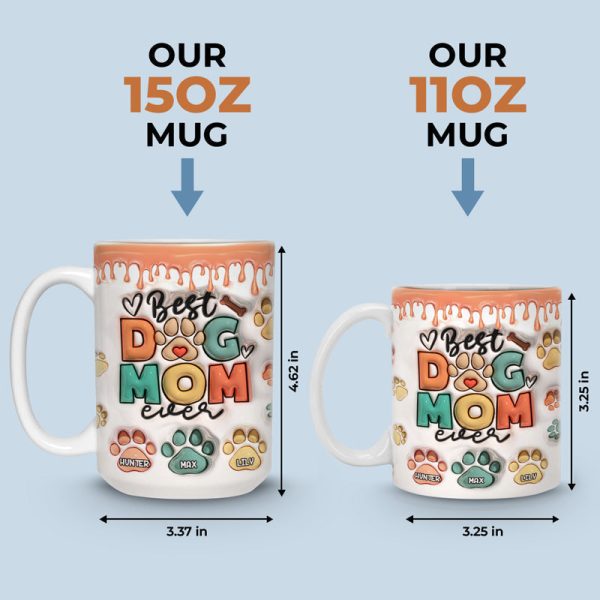 Best Dog Mom Dad Ever - Dog & Cat Personalized Custom 3D Inflated Effect Printed Mug - Christmas Gift For Pet Owners, Pet Lovers Best Dog Mom Dad Ever - Dog & Cat Personalized Custom 3D Inflated Effect Printed Mug - Christmas Gift For Pet Owners, Pet Lovers