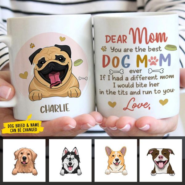 Best Dog Mom Ever - Funny Personalized Dog Mug Best Dog Mom Ever - Funny Personalized Dog Mug