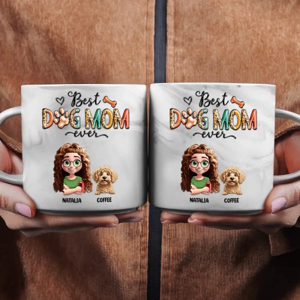 Best Dog Mom Ever - Personalized Marble Mug Best Dog Mom Ever - Personalized Marble Mug