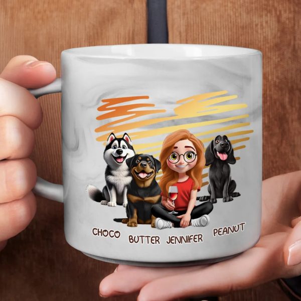 Best Dog Mom Ever 3D Effect - Personalized Marble Mug Best Dog Mom Ever 3D Effect - Personalized Marble Mug