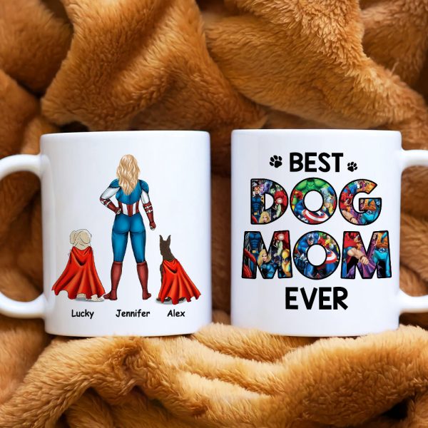 Best Dog Mom Ever Personalized Mug Gift For Superhero Mom Best Dog Mom Ever Personalized Mug Gift For Superhero Mom