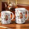 Best Dog Mom Puppy Love - Personalized White Edge-to-Edge Mug Best Dog Mom Puppy Love - Personalized White Edge-to-Edge Mug