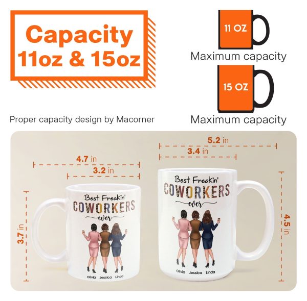 Best Freakin' Coworkers Ever - Personalized Mug Best Freakin' Coworkers Ever - Personalized Mug