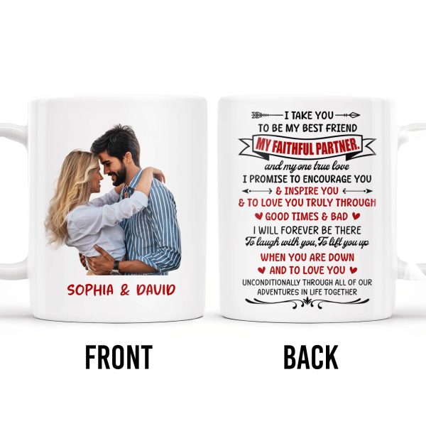 Best Friend And Faithful Partner Love Promise - Personalized Custom Coffee Mug - CPL186_MG Best Friend And Faithful Partner Love Promise - Personalized Custom Coffee Mug - CPL186_MG