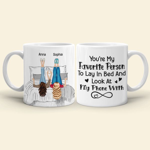 Best Friend, You're My Favorite Person, Personalized Mug, Friends Lying Feet Up Mug, Gift For Friends Best Friend, You're My Favorite Person, Personalized Mug, Friends Lying Feet Up Mug, Gift For Friends