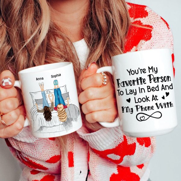 Best Friend, You're My Favorite Person, Personalized Mug, Friends Lying Feet Up Mug, Gift For Friends Best Friend, You're My Favorite Person, Personalized Mug, Friends Lying Feet Up Mug, Gift For Friends
