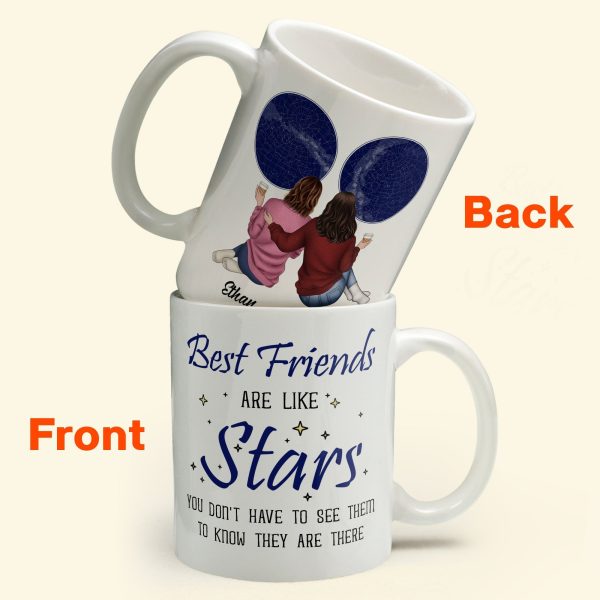Best Friends Are Like Stars - Personalized Mug Best Friends Are Like Stars - Personalized Mug