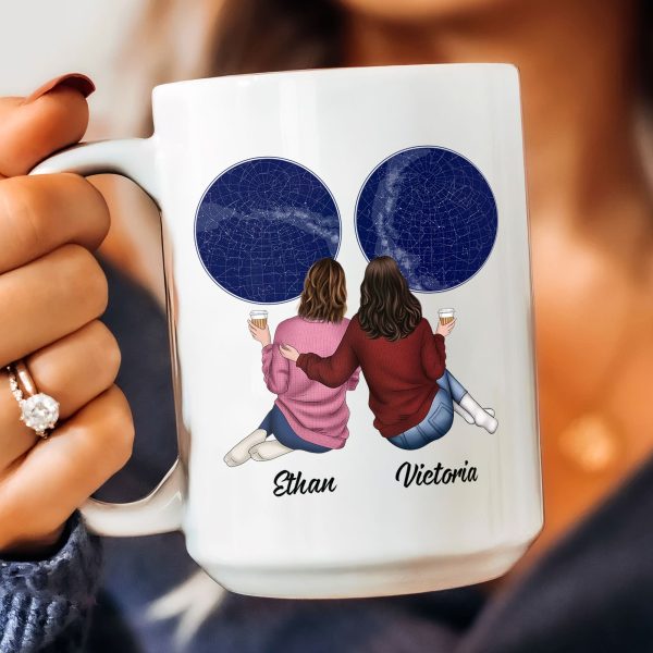 Best Friends Are Like Stars - Personalized Mug Best Friends Are Like Stars - Personalized Mug