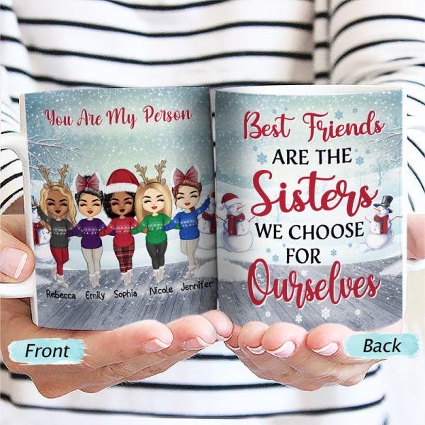 Best Friends Are The Sisters We Choose For Ourselves - Christmas Gift For BFF - Personalized Custom White Edge-to-Edge Mug Best Friends Are The Sisters We Choose For Ourselves - Christmas Gift For BFF - Personalized Custom White Edge-to-Edge Mug